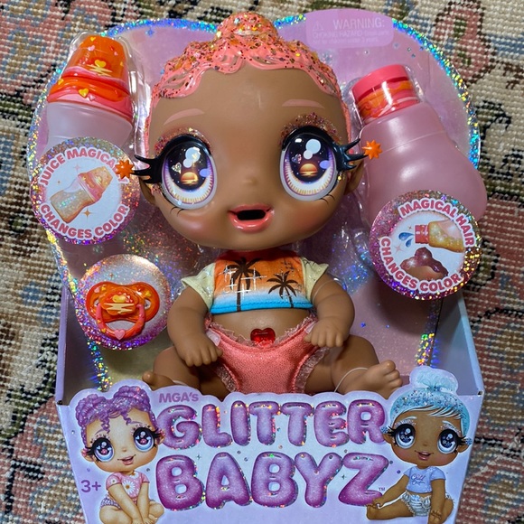NIB! Glitter Babyz: SOLANA SUNBURST🌞African American Doll w/Accessories 🎁🎄⚡️ - Picture 1 of 7